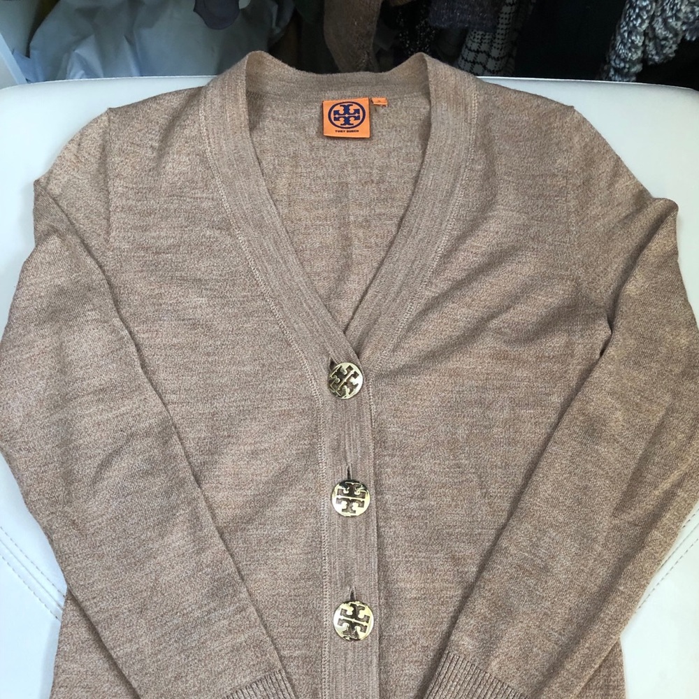 SOLD - Tory Burch Small Merino Wool Cardigan